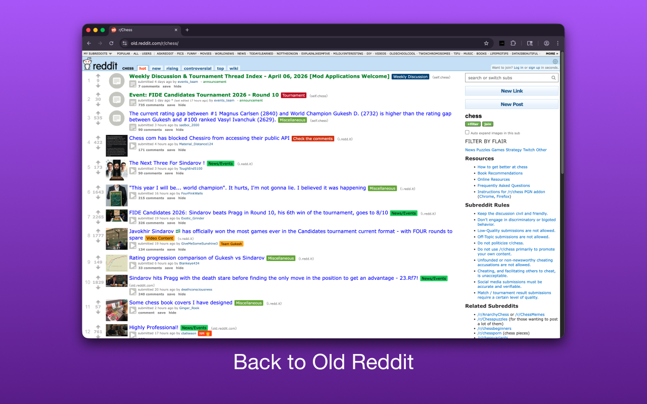 Yesterday For Old Reddit - 截图 3