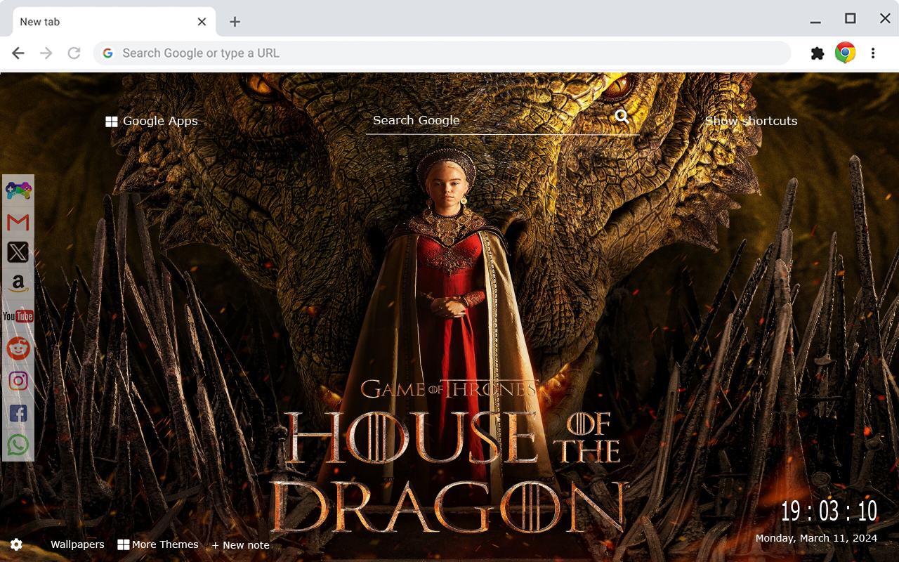 House of the Dragon Wallpapers New Tab Extension - 截图 3