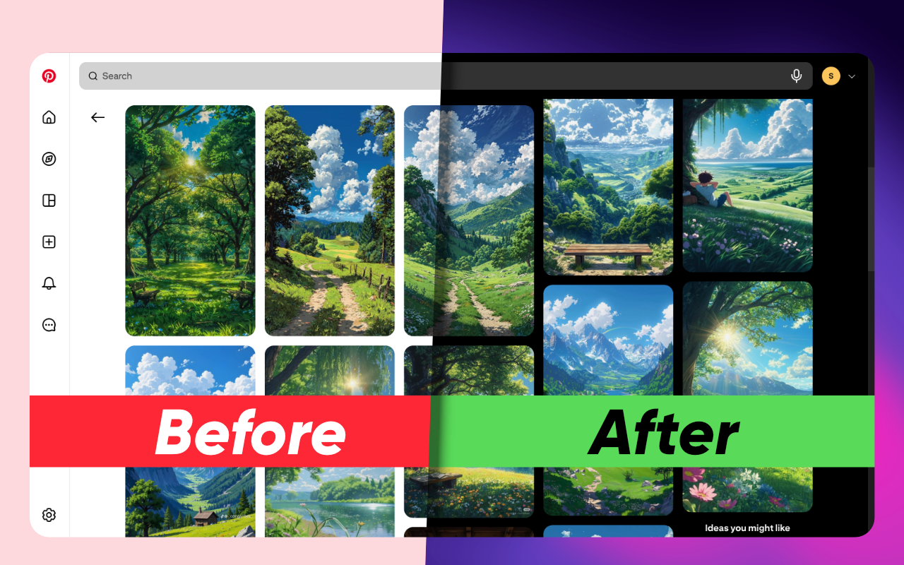 Pinterest Dark Mode & Theme - 截图 1