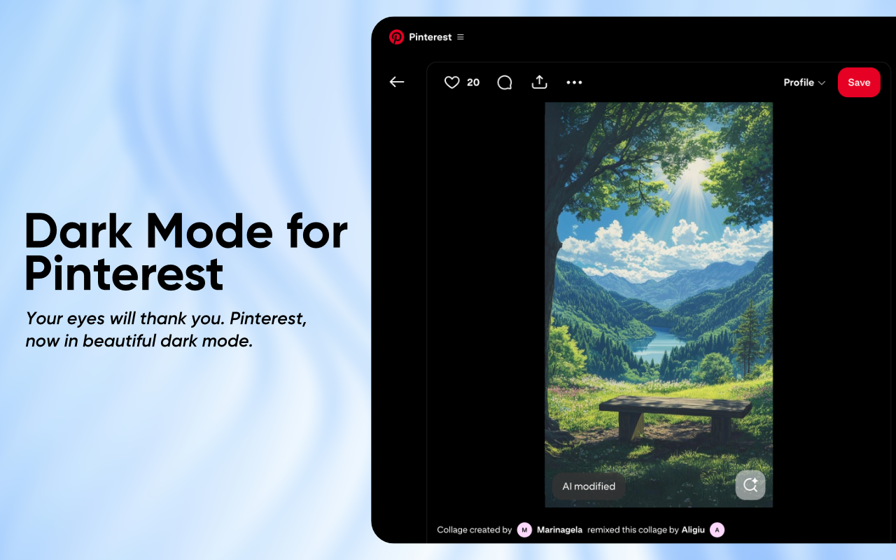 Pinterest Dark Mode & Theme - 截图 2