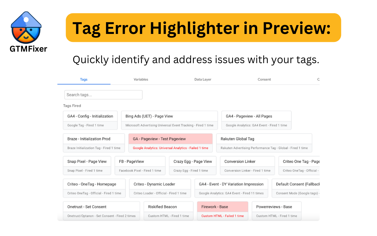 GTMFixer - Google Tag Manager Enhancements - 截图 1