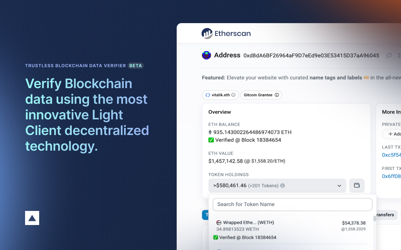 Trustless Blockchain Data Verifier (Beta) - 截图 1