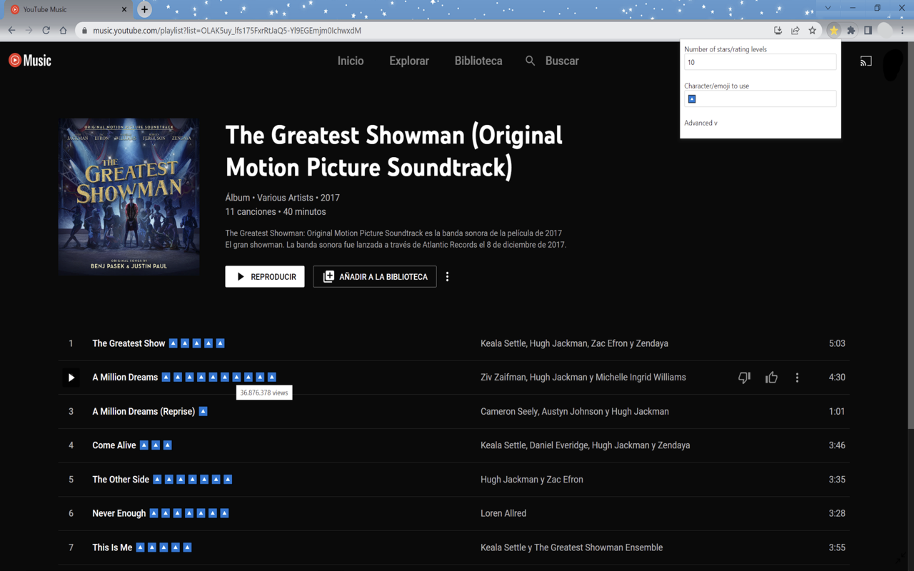 Youtube Music Ratings - 截图 4