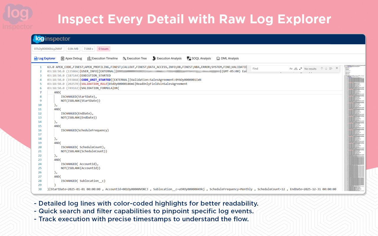 Salesforce Log Inspector - 截图 2