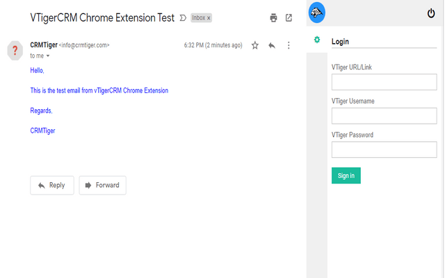 CRMTiger - Gmail Plugin for vTiger CRM - 截图 4