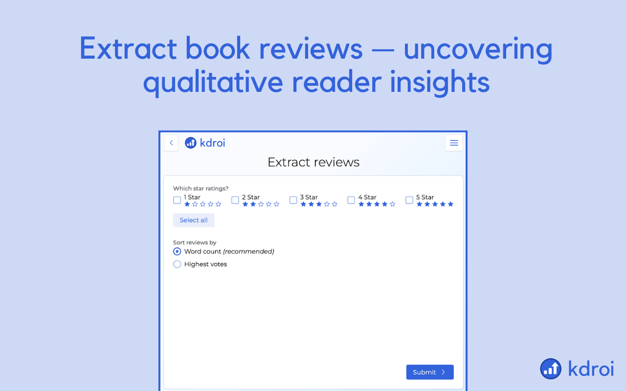 KDROI – Book Marketing Tools for Authors - 截图 5