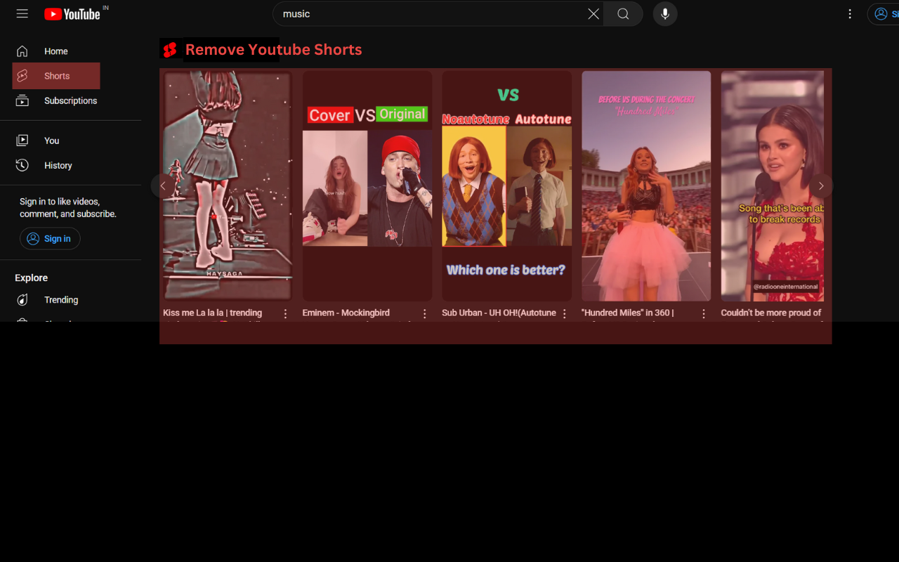 Remove YouTube Shorts - 截图 3