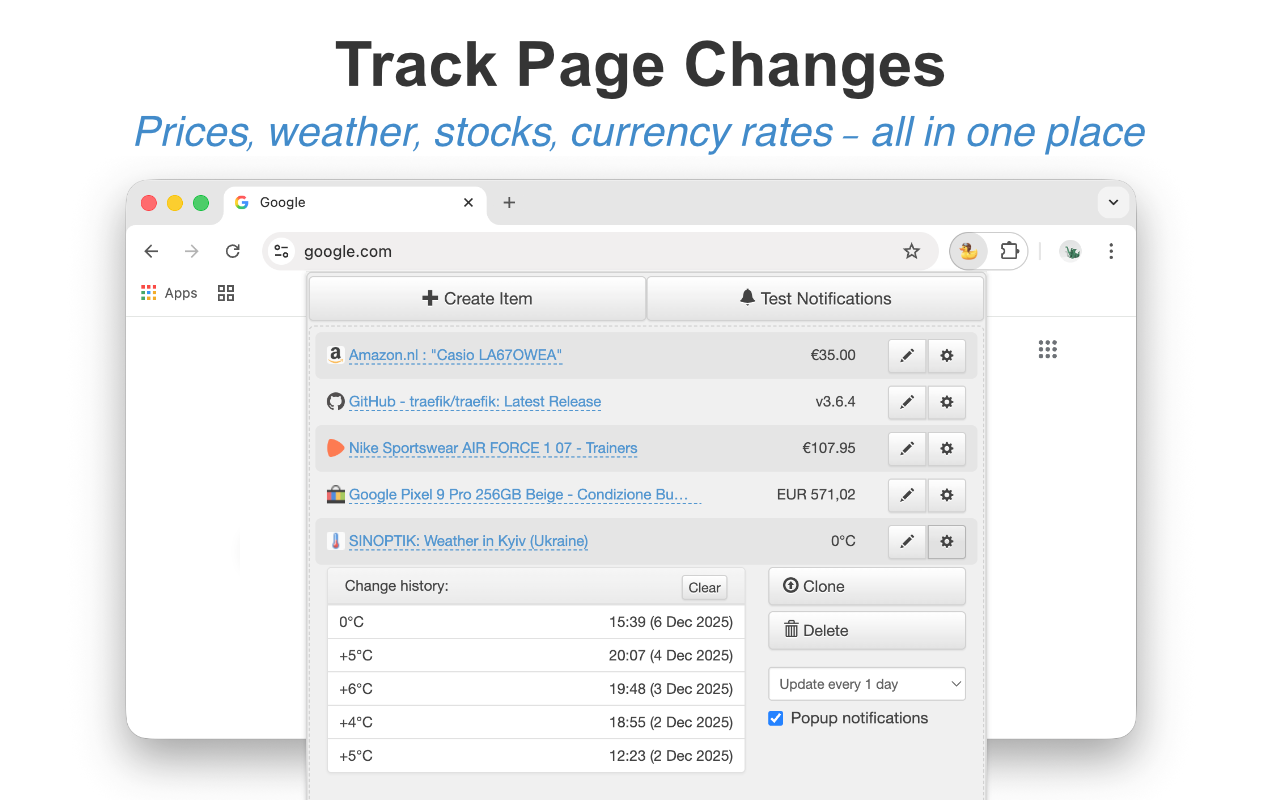 Your Notifier — Track Page Updates. - 截图 3
