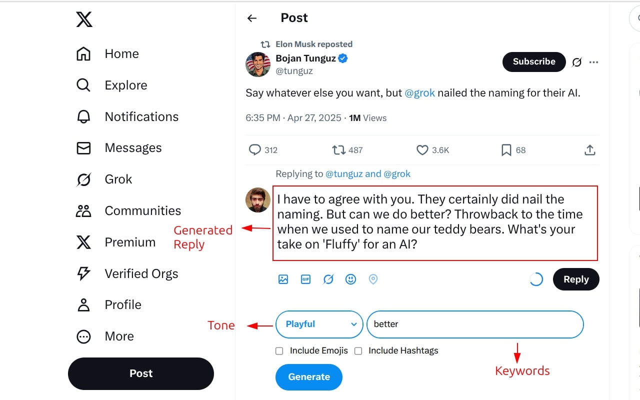 TweetStorm.ai: AI-powered Tweet Generator - 截图 2