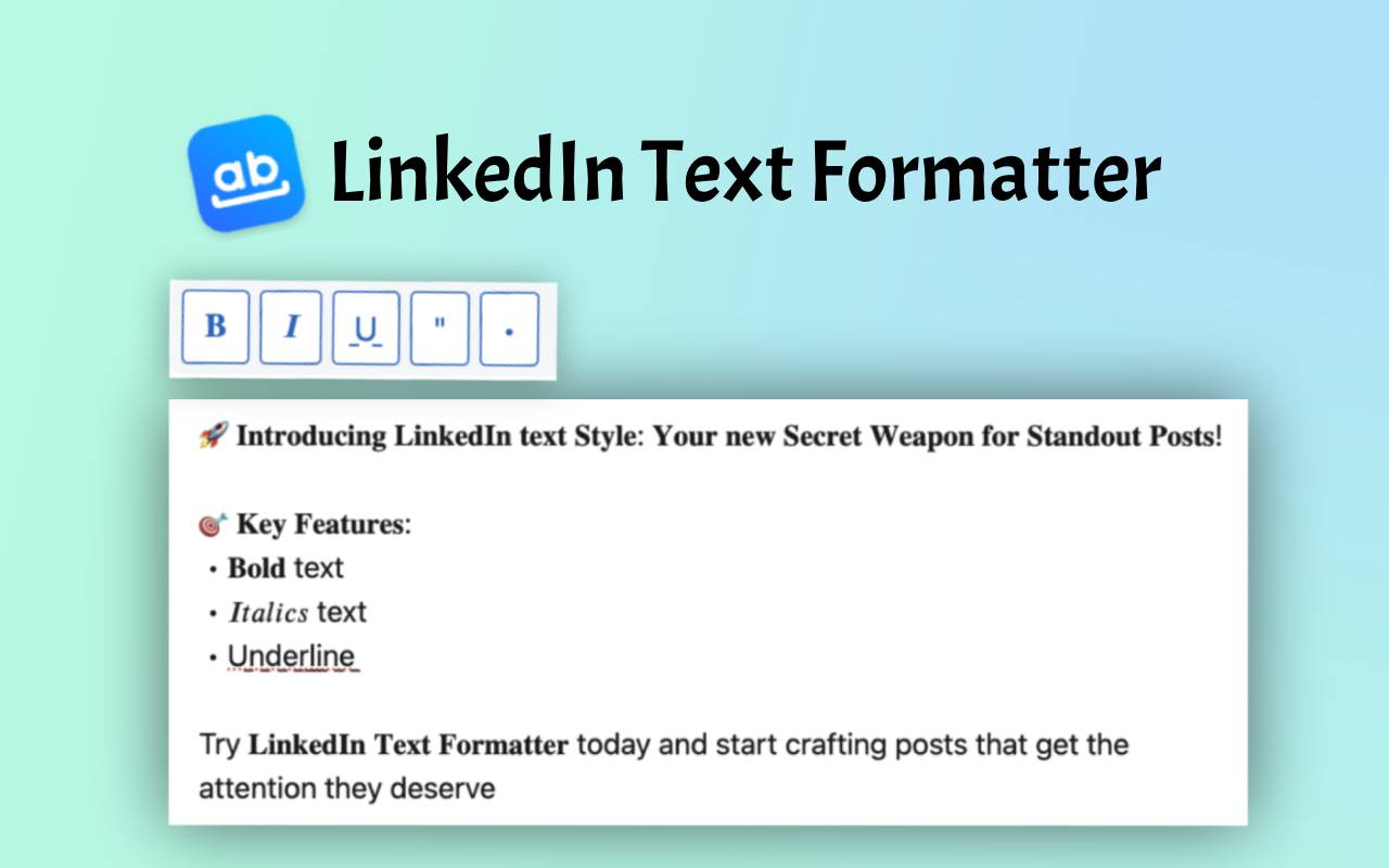 LinkedIn Text Formatter - 截图 1