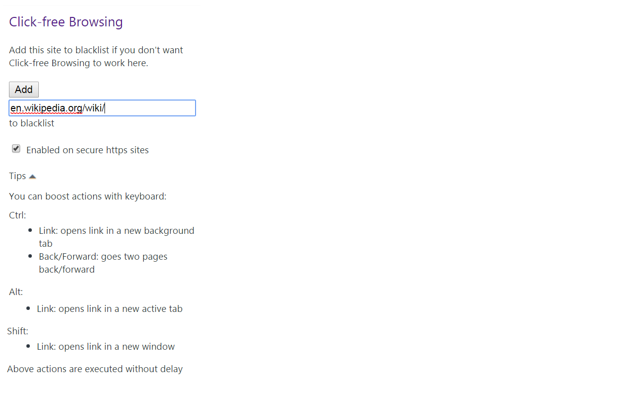 Click-free Browsing - 截图 2