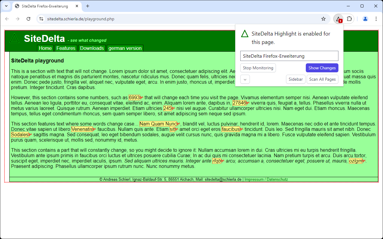 SiteDelta Highlight - 截图 3