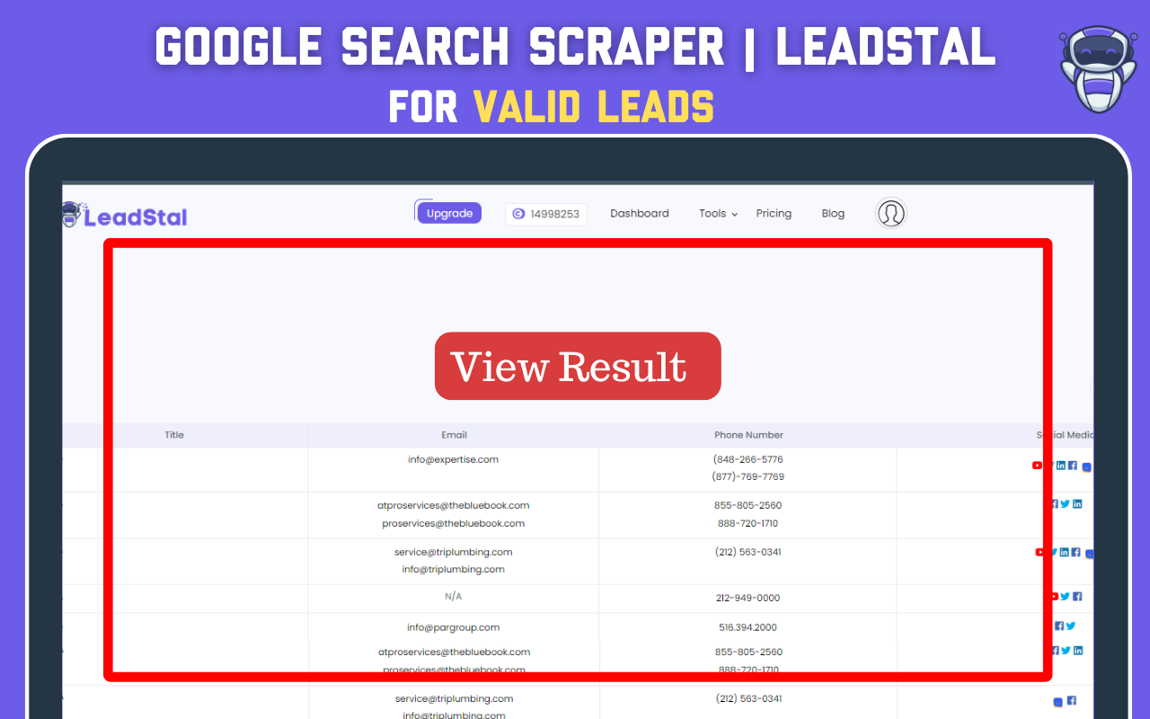 Google Search Scraper | LeadStal - 截图 1