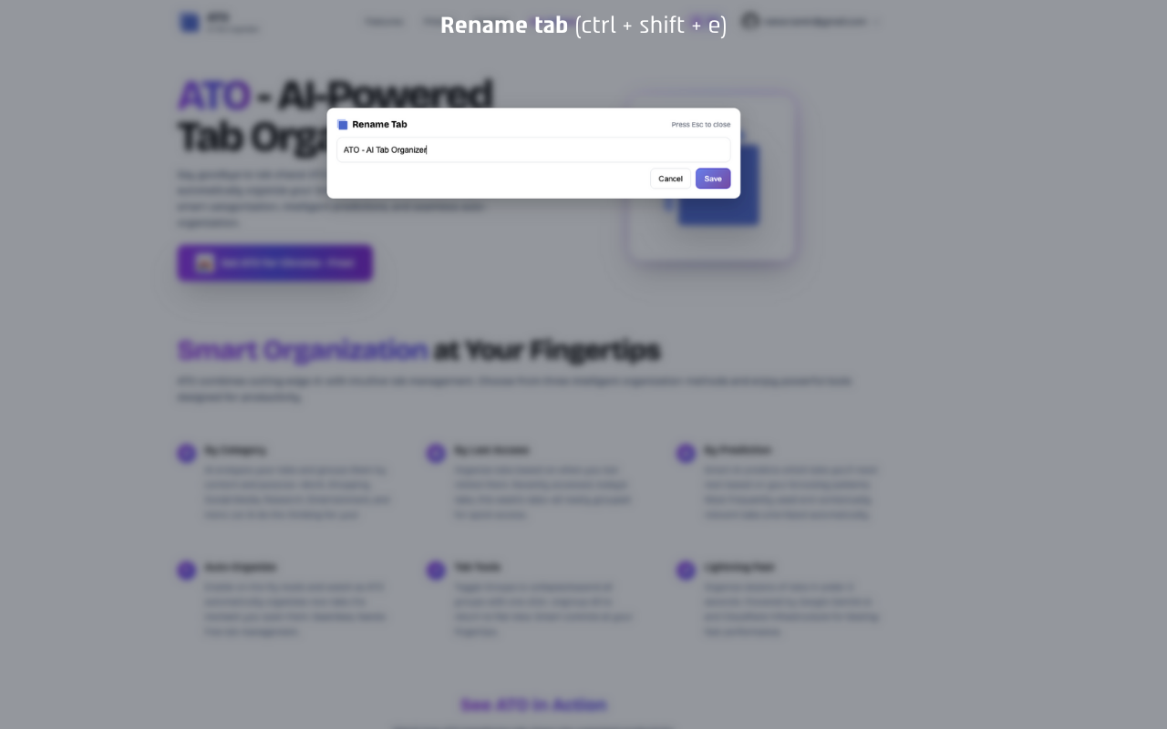 ATO - AI Tab Organizer | Smart Tab Manager - 截图 5