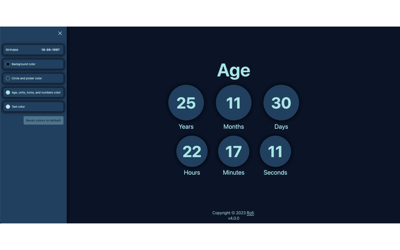 Age Calculator and Updater by Rofi - 截图 2
