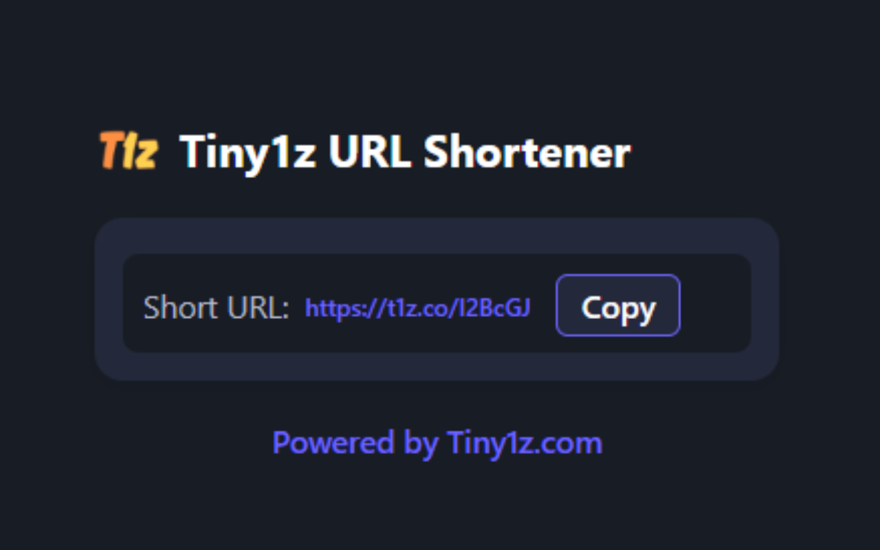 Tiny1z URL Shortener - 截图 1