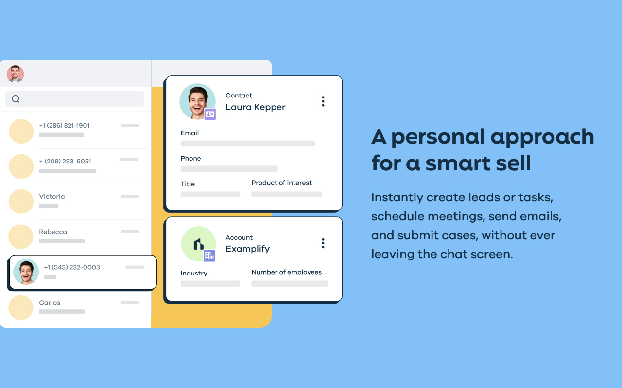 tuvis for WhatsApp and Salesforce - 截图 1
