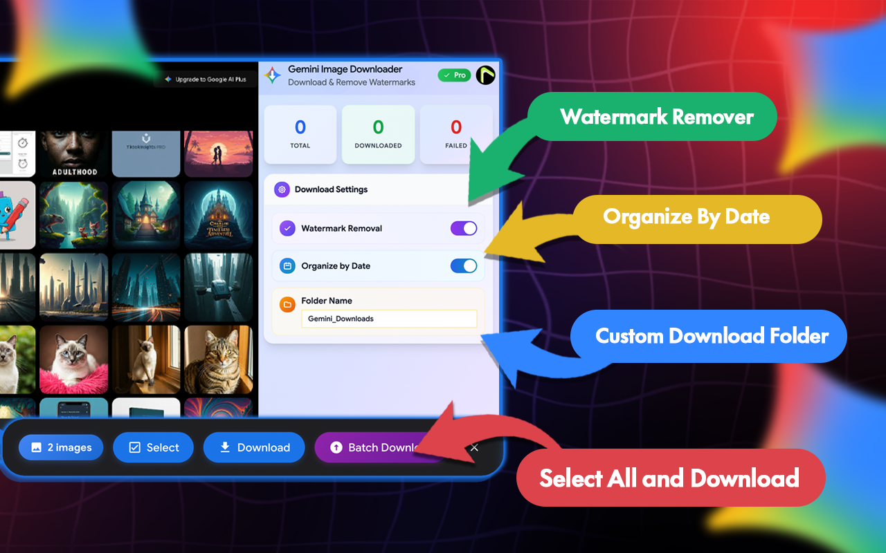 Gemini Image Toolkit - Bulk Download, Automate & Remove Watermarks - 截图 4
