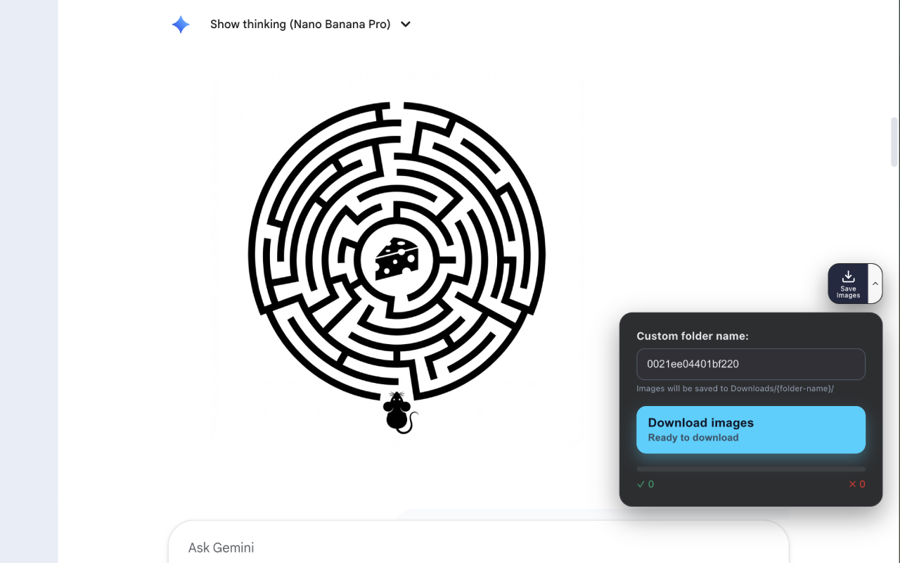 Gemini Bulk Image Downloader - 截图 1