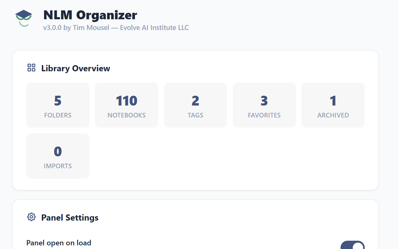 NLM Organizer by Tim Mousel — Evolve AI - 截图 4