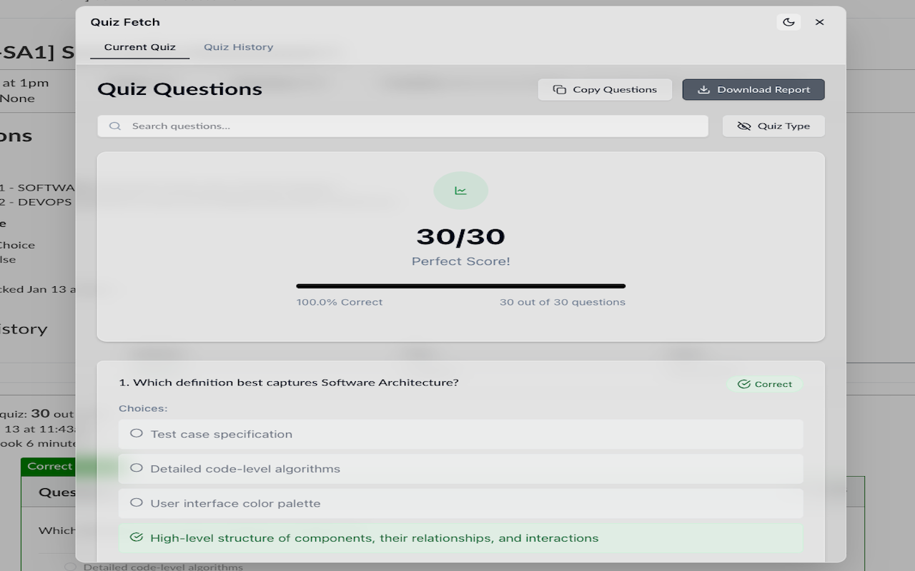 Canvas Quiz Fetch - 截图 2