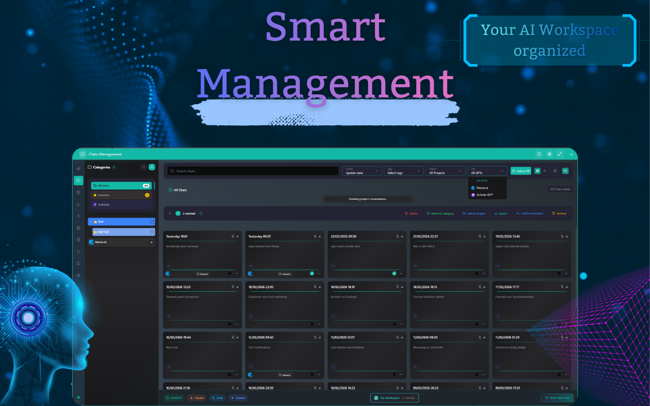 AI Workspace Pro - ChatGPT提示词管理器、侧边栏和生产力工具 - 截图 1