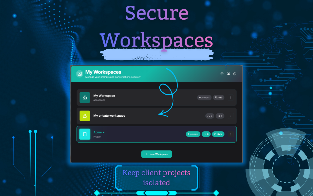 AI Workspace Pro - ChatGPT提示词管理器、侧边栏和生产力工具 - 截图 5