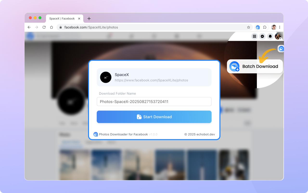 Facebook 照片下载器 - 截图 3