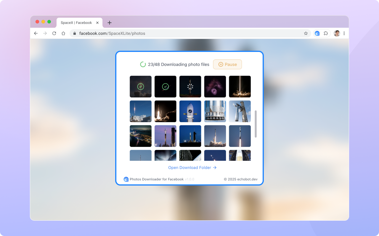 Facebook 照片下载器 - 截图 4