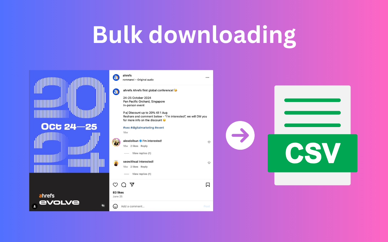 IG Comments Export - Post Comments Exporter and Scraper for Instagram - 截图 3