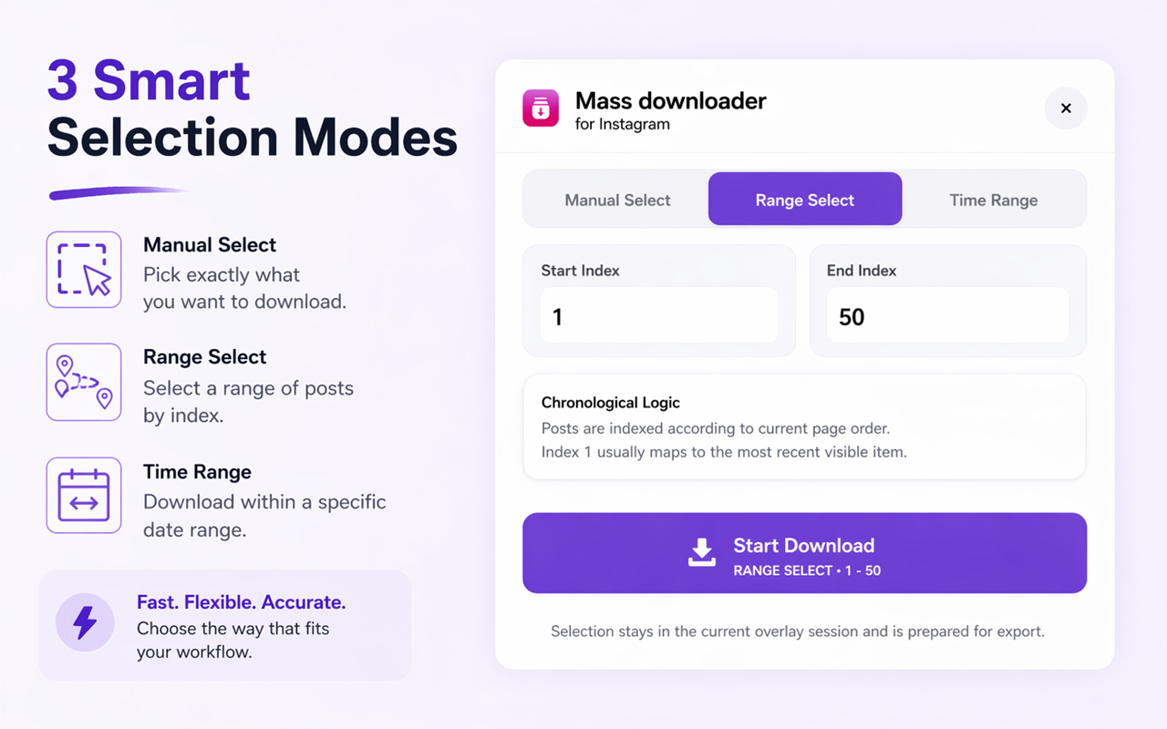 Mass Downloader for Instagram – Safe Bulk Download - 截图 1