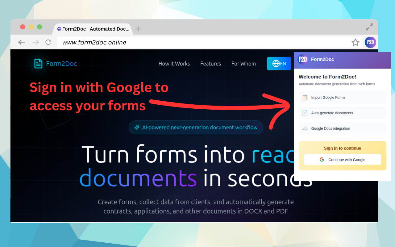 Form2Doc - Form to document - 截图 2