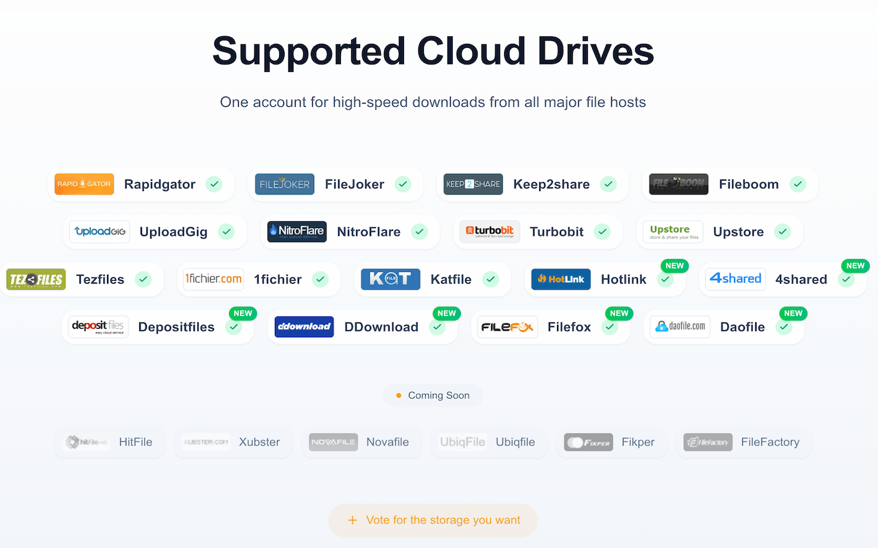 下载助手 - Keep2share、FileJoker、RapidGator、Nitroflare 下载器 - 截图 3
