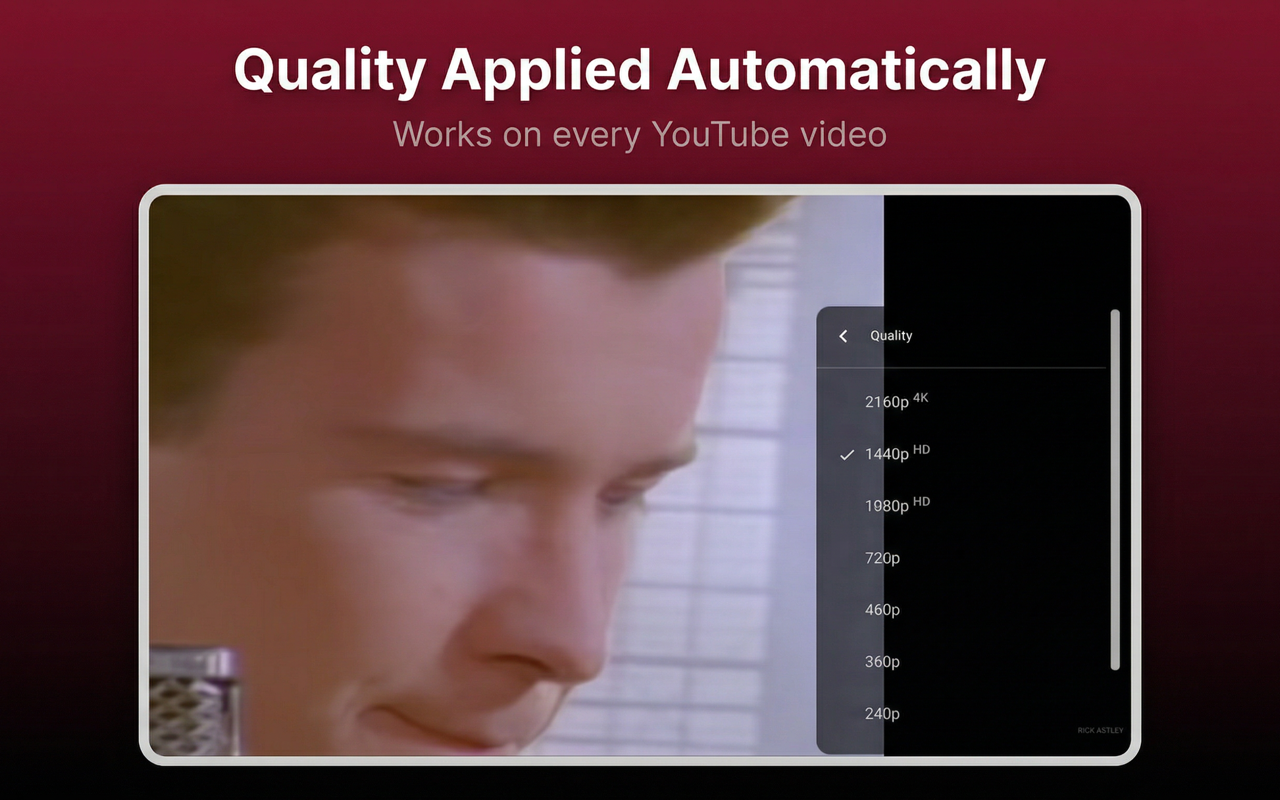 YouTube Auto Quality - 截图 1