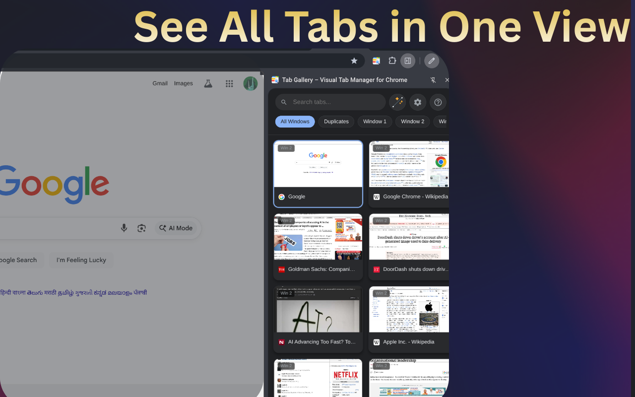 Tab Gallery – Visual Tab Manager for Chrome - 截图 3