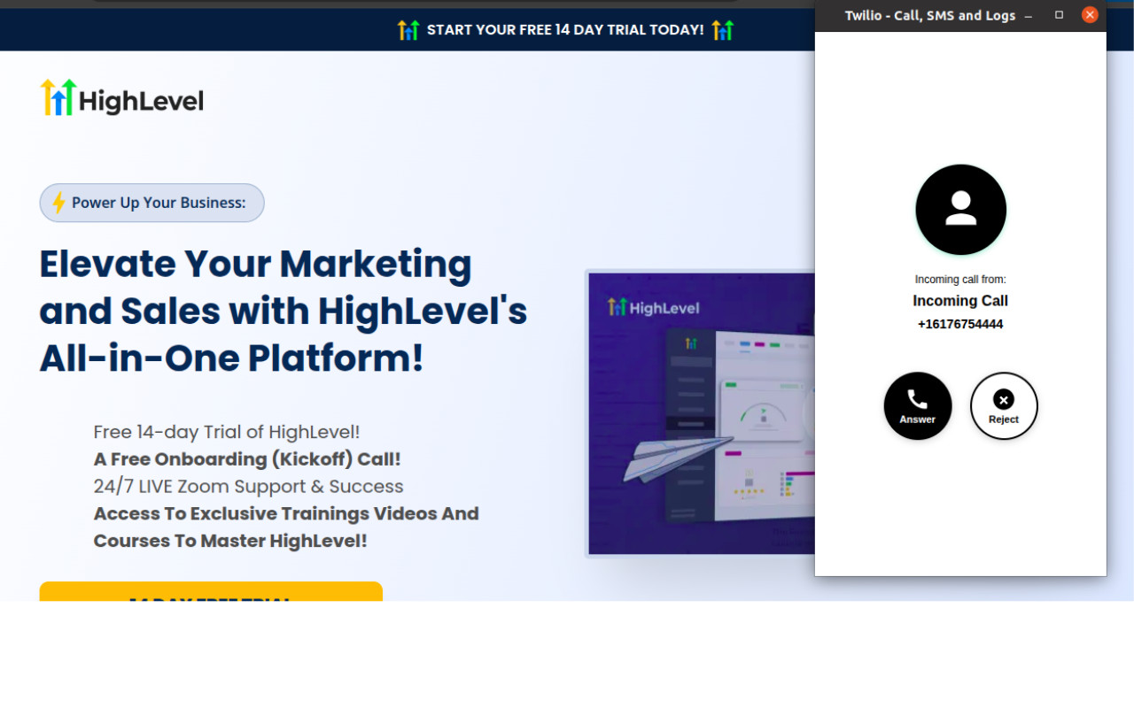 Twilio Softphone - Click-to-Call, SMS & Call Logs - 截图 2