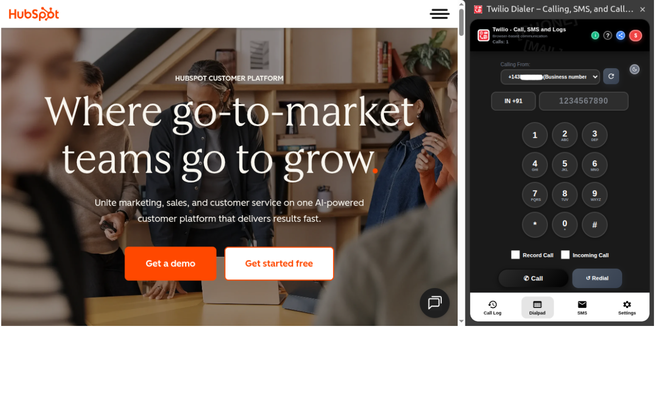Twilio Softphone - Click-to-Call, SMS & Call Logs - 截图 3