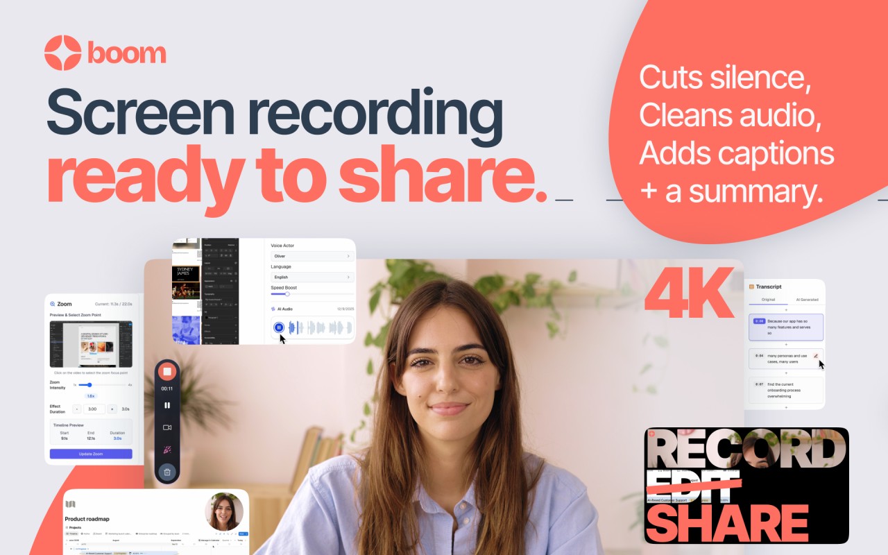 Boom - Free Screen Recorder & Screen Capture - 截图 1