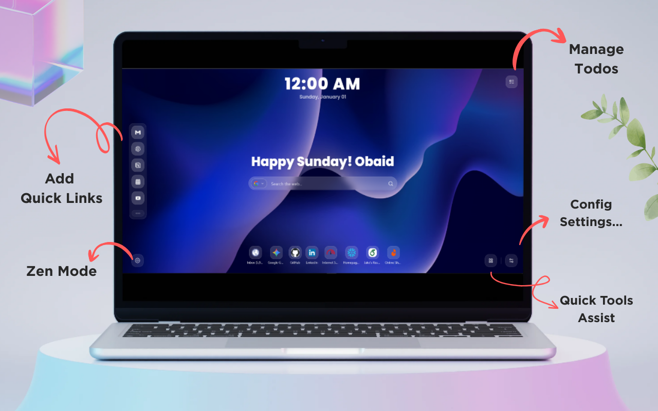 Glassy - New Tab - 截图 3