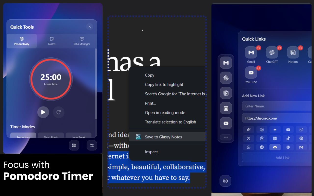 Glassy - New Tab - 截图 4