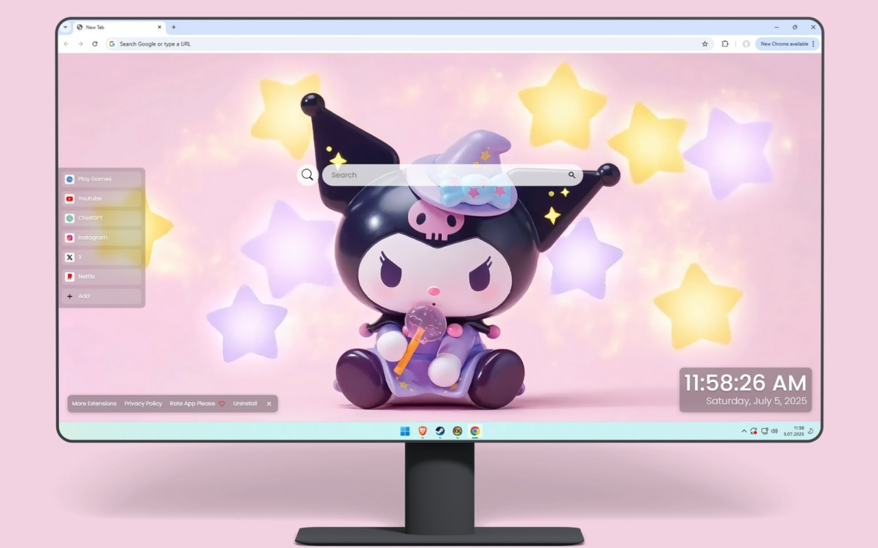 Kuromi Stars Live Wallpaper - 截图 1