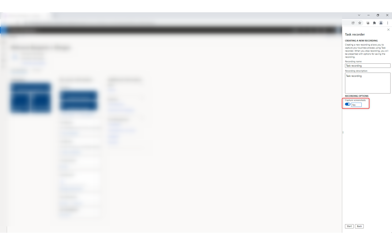 Finance and Operations Task Recorder Screenshot - 截图 1