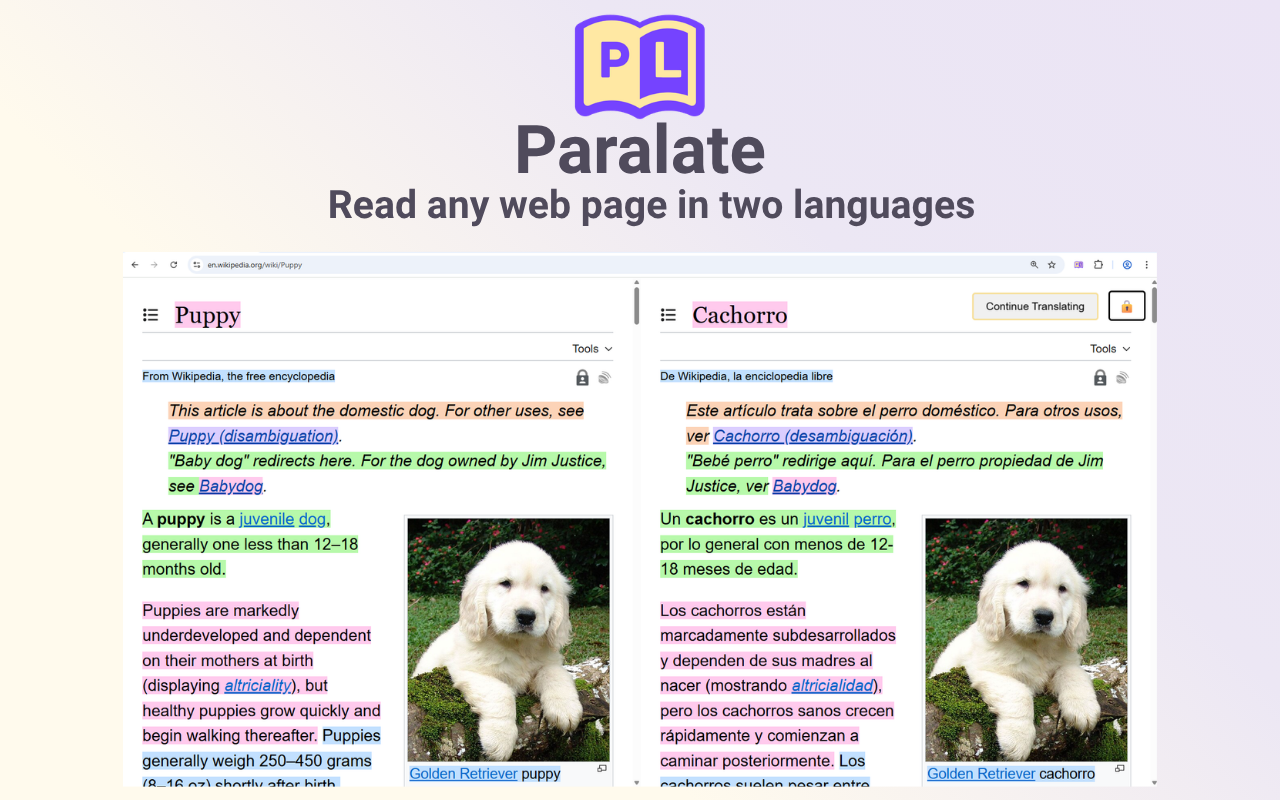 Paralate - 并行网页翻译 - 截图 1