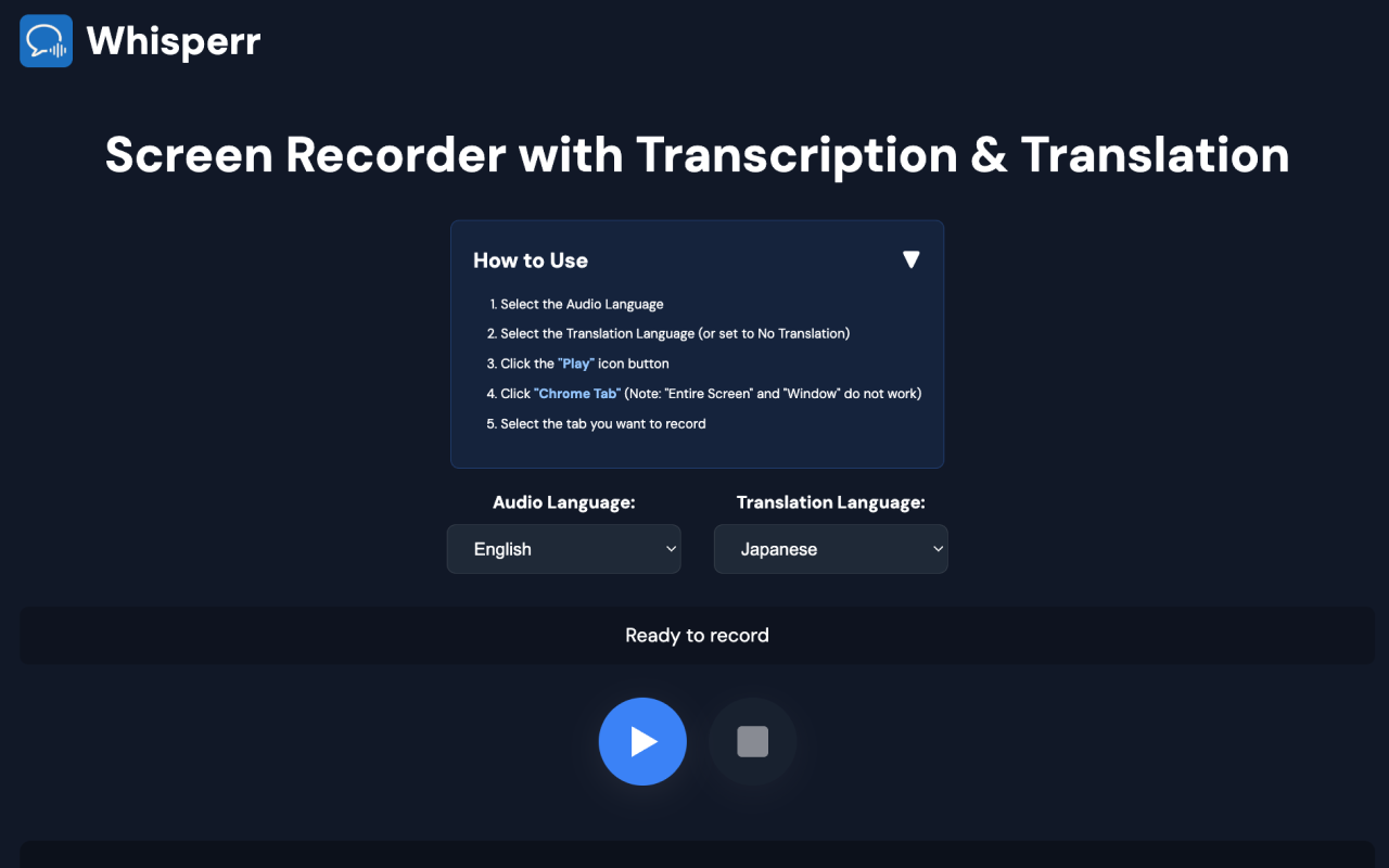 Whisperr - Live Voice Translator - 截图 2