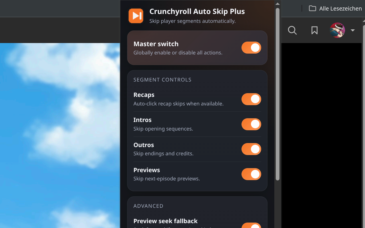Crunchyroll Auto Skip - 截图 1