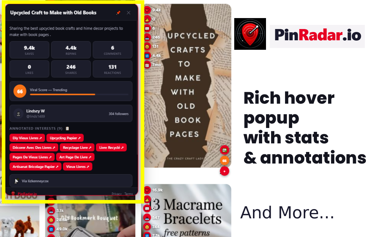 PinRadar.io — Viral Pins & Hidden Pinterest Analytics - 截图 3
