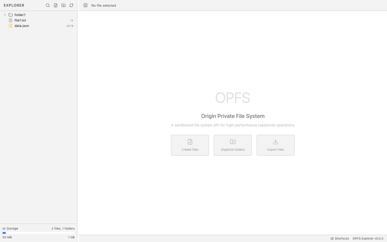OPFS Explorer - 截图 1