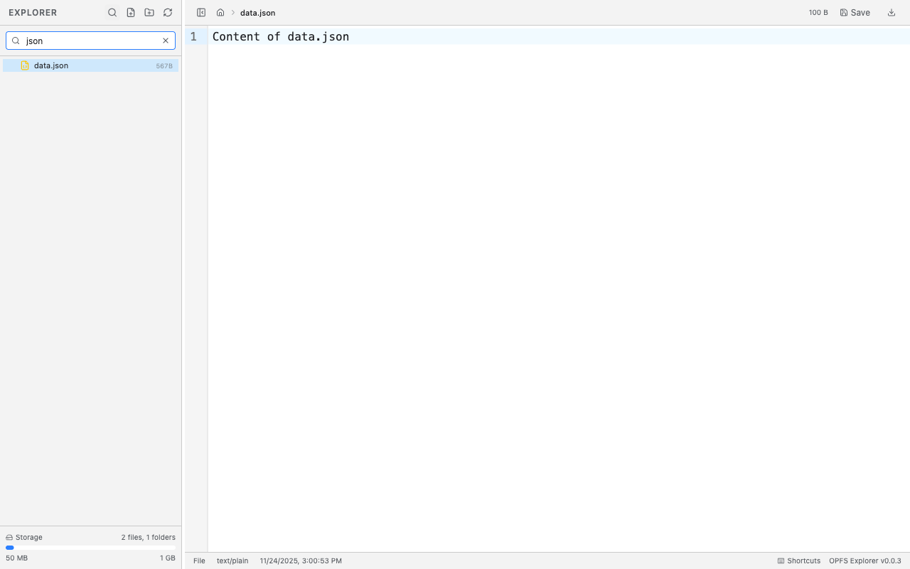 OPFS Explorer - 截图 3