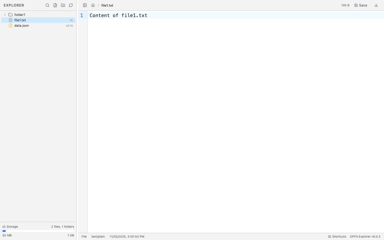 OPFS Explorer - 截图 4