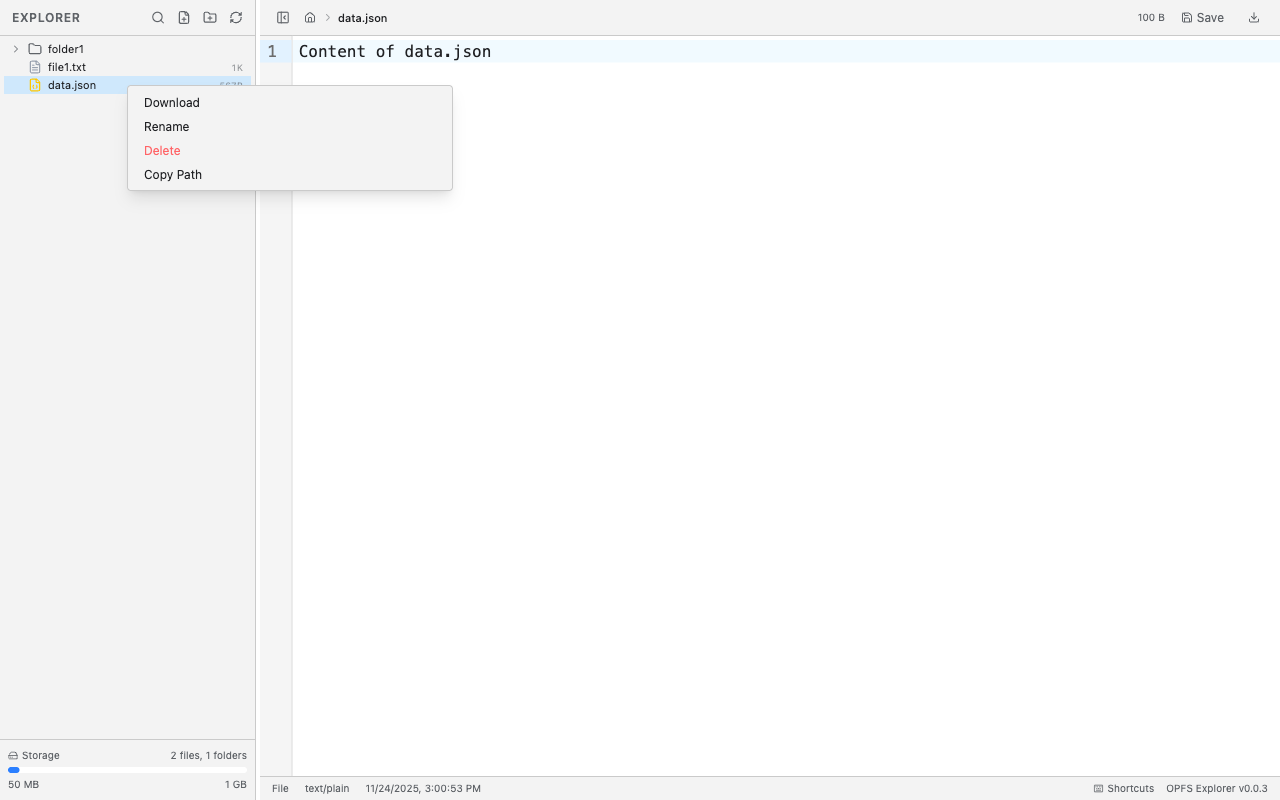 OPFS Explorer - 截图 5